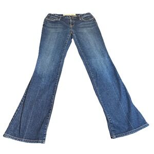 Ann Taylor LOFT Curvy Boot Jeans Women's Size 4 Dark Wash Bootcut Denim Stretch